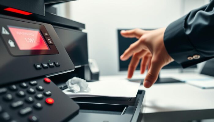 sinais de alerta impressora